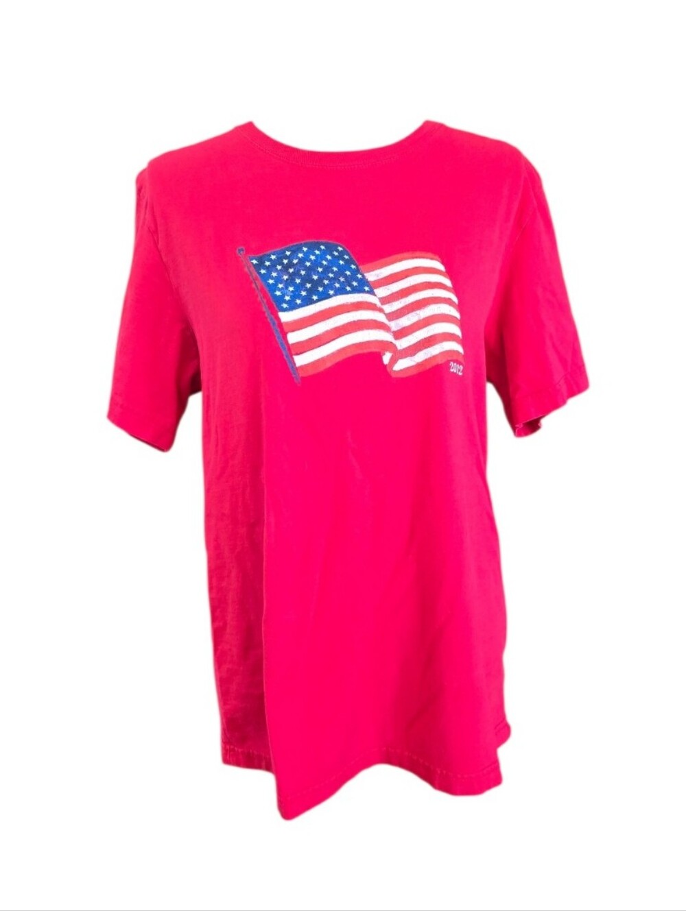 Faded Glory Men's Red Flag Short Sleeve Unisex T-shirt M